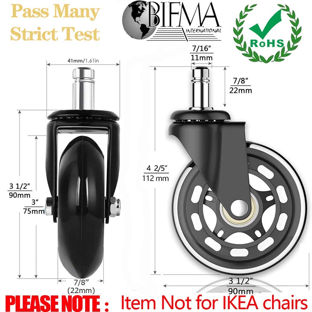Office Rubber Chair Caster 2